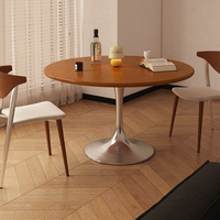 Table à manger de style océanique pour la maison, petite table à manger en bois de bouleau massif, design Bauhaus vintage minimaliste, sur mesure
