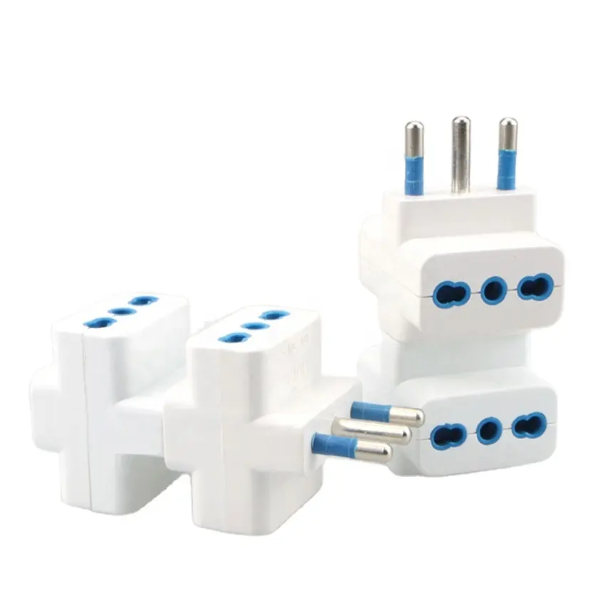 Power Strip Plug 3 Bypass Sockets 10 A 16 A Triple Plug Adapter 16 A Plug Adapter [Energy efficiency class A]