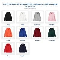 Sweat-shirt à capuche en polyester épais (255 g/m²) - Sweat-shirt à col rond en jersey (255 g) - Impression personnalisée