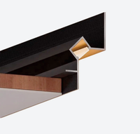 Profilés LED encastrés en aluminium pour plafond, bande lumineuse, bordure de plâtre, décoration de coin mural, barre en alliage d'aluminium