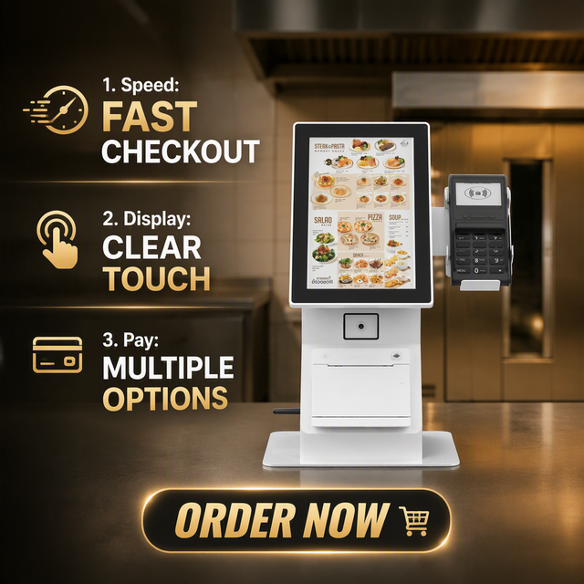 All-in-One 10.1-Inch POS Terminal for Android Restaurants with SDK QR-Cash Register & Fast Food Ordering