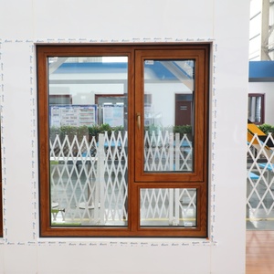 Designs de fenêtres en bois modernes pour l'intérieur et l'extérieur, fenêtre à bascule et à tourner en aluminium avec <span class=keywords><strong>double</strong></span> <span class=keywords><strong>vitrage</strong></span> - Product Image 2
