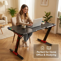 Bureau de Gaming Extensible Moderne AOR avec Plateau Épaissi en Fibre de Carbone et Cadre en Acier Fixe – Idéal pour le Bureau, les Jeux, Usage Commercial et Vente en Gros Usine