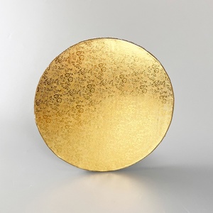 Plateaux à gâteaux en carton et aluminium personnalisés Sunshine, argentés et dorés, épais - Product Image 2