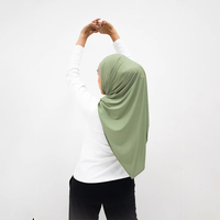 Hijab de sport respirant et rafraîchissant en maille aérée 2025, vert basilic, taille unique, anti-transpiration, séchage rapide, pour femmes musulmanes