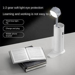 Lámpara de Mesa LED Plegable OEM con Banco de Energía y Soporte para Teléfono, Lámpara de Escritorio Recargable USB Portátil - Product Image 5
