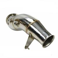 Header knalpot untuk 2013-2016 BMW N55 M135i M235i 435i F32 F33 F36 F22 F23 4 "knalpot Downpipe tunggal