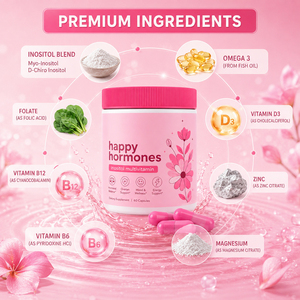 Myo D-chiro Inositol Chromium Folate Vitamine D3 Rapport 40:1 Régulation Hormonale Soutien Immunitaire Complément Alimentaire en Capsules Femmes Enceintes - Product Image 3