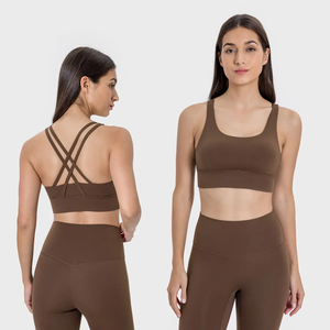 Nouveauté Haut de sport avec coussinets de poitrine Vêtements de <span class=keywords><strong>yoga</strong></span> Fitness Femmes Soutien-gorge de sport sexy - Product Image 1