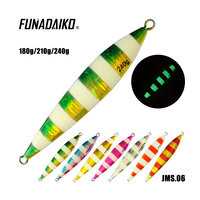 FUNADAIKO 180g210g240g Cuillère de pêche en plomb, Leurre de pêche lumineux, Appâts de pêche, Jig métallique, Leurre Slow Jig, Personnalisable