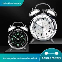 Wow Ding Neues Modell Leistungsstarker Quarz-Luminova Wecker Stilles Erwachen Modernes Design Wiederaufladbare Nadelanzeige Nachtlicht