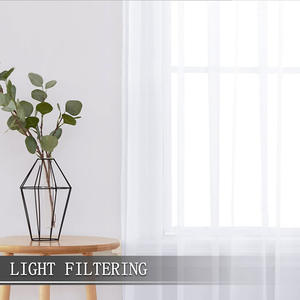 Solid Color Double-<strong>String</strong> Sheer Tulle <strong>Curtains</strong> Finished Semi-Blackout <strong>Window</strong> Screen Eco-Friendly Waterproof Modern All-Season - Product Image 4