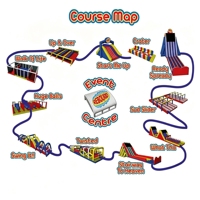 Parcours d'obstacles gonflable géant personnalisé pour course fougueuse de 5 km, jeu extrême, étanche, capacité supérieure à 100 personnes