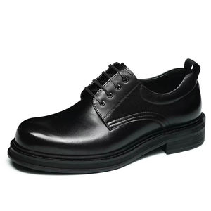 Chaussures habillées en cuir pour hommes de haute qualité, à bout fermé, respirantes, à lacets, haut de gamme, fabriquées à la main, décontractées et intemporelles - Product Image 5
