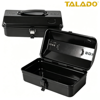 Boîte de rangement portable pour outils à poignée renforcée antidérapante, capacité de charge élevée pour le stockage de pièces mécaniques lourdes