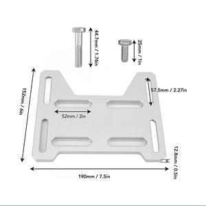 Kit de Elevación de Motor con Placa de Montaje de Acero Inoxidable Negro para Convertidor de Par, Compatible con Predator 212, Monster, Mega <span class=keywords><strong>Moto</strong></span>, Coleman <span class=keywords><strong>Mini</strong></span> - Product Image 5
