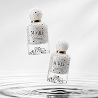 Flacon de parfum personnalisé de luxe, couleur intérieure blanche, 30 ml, 50 ml, 100 ml, flacon de parfum rond vide en verre avec boîte