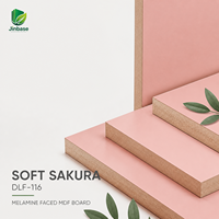 Panneau MDF en placage de bois écologique, imperméable et ignifuge, couleur rose pâle, 18 mm, pour cuisines et salles de bain modernes et contemporaines (E0)