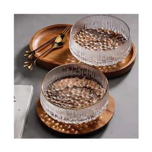 Bandeja de taza de postre ovalada Bandeja de servicio decorativa de mesa de centro de madera de acacia redonda pequeña - Product Image 1