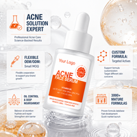 Sérum Visage Personnalisable Anti-Rides, Éclaircissant et Anti-Acné avec Acide Salicylique et AHA pour Peaux à Tendance Acnéique 30ml Liquide