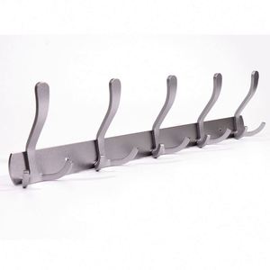 WEKIS Wall Mounted Aluminum Alloy Heavy Duty Hanging <b>Hooks</b> Coat Rack <b>Rail</b> Eco-Friendly Multifunction for Coat Hat Towel Purse - Product Image 3