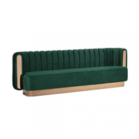 Muebles de Alta Gama Personalizados, Asientos de Terciopelo en Forma de Media Luna para Restaurante, Sofá Redondo para Club, Cafetería o Restaurante