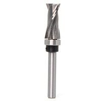 Fraise à rainurer en spirale à 2 cannelures en carbure monobloc pour le travail du bois, avec queue de 1/4 pouce, pour fraisage de précision et de défonçage