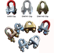 Clips de câble métallique galvanisés malléables Produit de gréement de câble