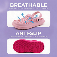 Sabots OLICOM pour enfants, garçons et filles, sandales à enfiler avec sangle arrière réglable, antidérapantes, pour l'été, la plage, la piscine, les activités de plein air, les chaussures d'eau, les sabots de douche