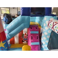 Castillo hinchable inflable de PVC de grado comercial de gran oferta con tobogán Castillo de salto inflable de dibujos animados para niños