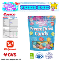 Bonbons déshydratés en gros, bonbons gélifiés lyophilisés, friandises soufflées lyophilisées, support OED ODM