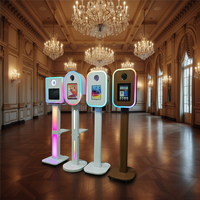 Machine Photobooth LED pour Mariages et Événements, avec iPad et Appareil Photo Reflex Numérique Premium, Montage Rapide