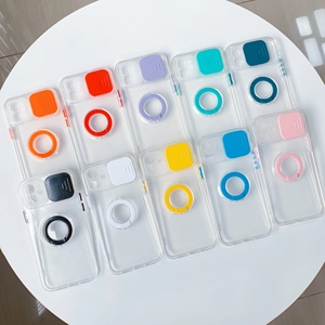 Coque de téléphone transparente colorée pour <span class=keywords><strong>iPhone</strong></span> X 11 12 13 14 Caractéristiques Fenêtre coulissante et <span class=keywords><strong>protection</strong></span> de l'objectif de l'appareil photo - Product Image 2