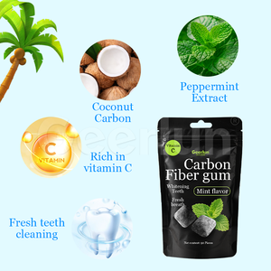 Gomma da Masticare Personalizzata Senza Zucchero per lo Sbiancamento dei Denti con Vitamina C, Alito Fresco, Fibra di Carbonio e Rimineralizzante per la Salute Orale - Product Image 3