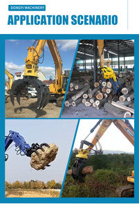 4-50T Mini Excavateur Lourd Attachement Outil Forestier Pierre Grabber Griffes Rotatives Hydrauliques Grappin à Bois - Product Image 6