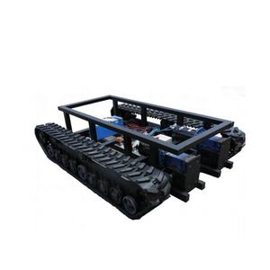 नई हाइड्रोलिक चलने प्रणाली लघु चेसिस एल्यूमीनियम मिश्र धातु ब्रैकेट इंजन यात्रा मोटर के लिए रबर ट्रैक चेसिस ड्राइव के साथ - Product Image 3