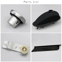 Moteur à Essence 80CC pour Moto et Vélo, Kit Complet de Moteur à Essence 2 Temps avec Réservoir de Carburant et Accélérateur