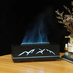 뜨거운 신제품 휴대용 200ml 3D 공기 불 불꽃 아로마 테라피 가습기 에센셜 오일 아로마 디퓨저 홈 오피스