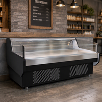 Vitrine Réfrigérée Commerciale à Double Température pour Salades de Viande Fraîche et Fruits, à Refroidissement par Air, Modèle Vertical Mécanique