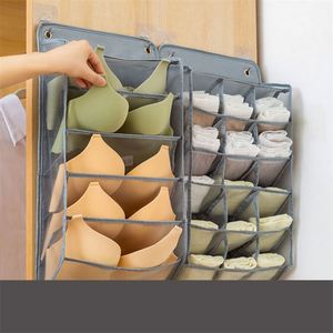 Hanging Clothes Organizers Double Side Underwear Storage Wardrobe <b>Wall</b> <b>Mounted</b> Socks Storage Organizer <b>Shelves</b> Bra Organizer - Product Image 2