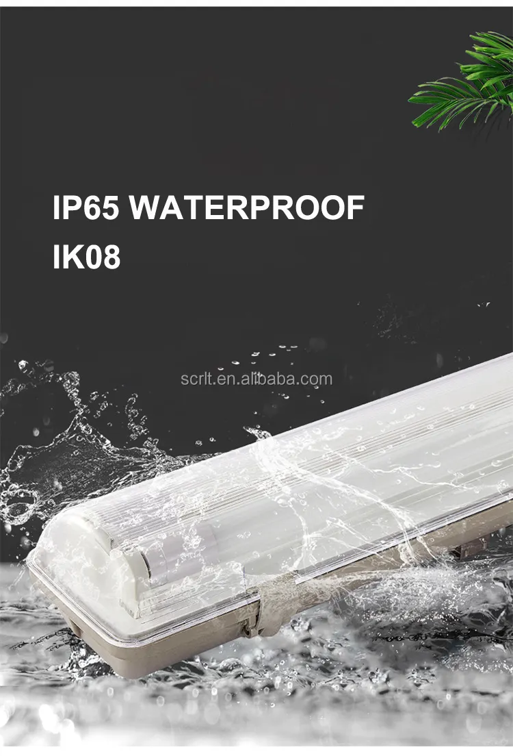 Tri Proof T8 Leuchte wasserdicht IP65 IK08 mit Vor schalt gerät LED 2 X18 600MM 2 Fuß Leuchtstoffröhre