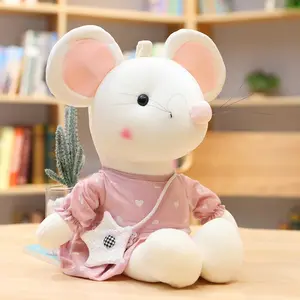 CE/ASTM OEM 도매 만화 옷을 입은 마우스 봉제 완구 어린이를 위한 맞춤형 박제 마우스 인형 2024 트렌드 장난감