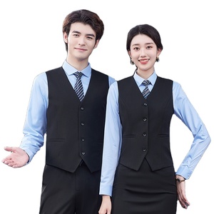 Uniforme d'hôtel <span class=keywords><strong>de</strong></span> haute qualité pour employés d'hôtel étoilés, personnalisé pour le personnel d'entretien ménager, la réception, le portier, veste en tricot, gilet d'uniforme d'hôtel - Product Image 1