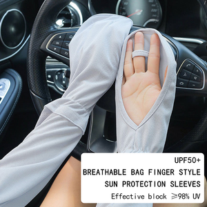 Gants <span class=keywords><strong>de</strong></span> protection solaire pour femmes <span class=keywords><strong>manches</strong></span> <span class=keywords><strong>de</strong></span> glace été respirant haut rebond <span class=keywords><strong>bras</strong></span> protecteur UV Wrap doigt manchon respirant - Product Image 3