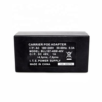 Adaptateur POE d'injecteur 48V1A 10/100Mbps pour caméra IP POE et alimentation AP sans fil prise EU/US/UK/AU en option