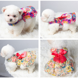 Gaun pesta musim panas anjing bunga grosir pakaian anjing bangkok gaya tipis musim panas baru - Product Image 5