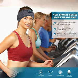 Prix d'usine Bandeau de sommeil sportif avec écouteurs sans fil pour la musique en voyage, le sommeil et la protection des yeux, mains libres - Product Image 5