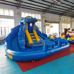 Tobogán acuático inflable para niños con piscina, brincolín acuático inflable para el patio trasero. - Product Image 4