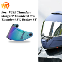 Nouvelle visière photochromique en PC compatible avec MT Thunder 4 V28B, remplacement de la visière de casque de moto