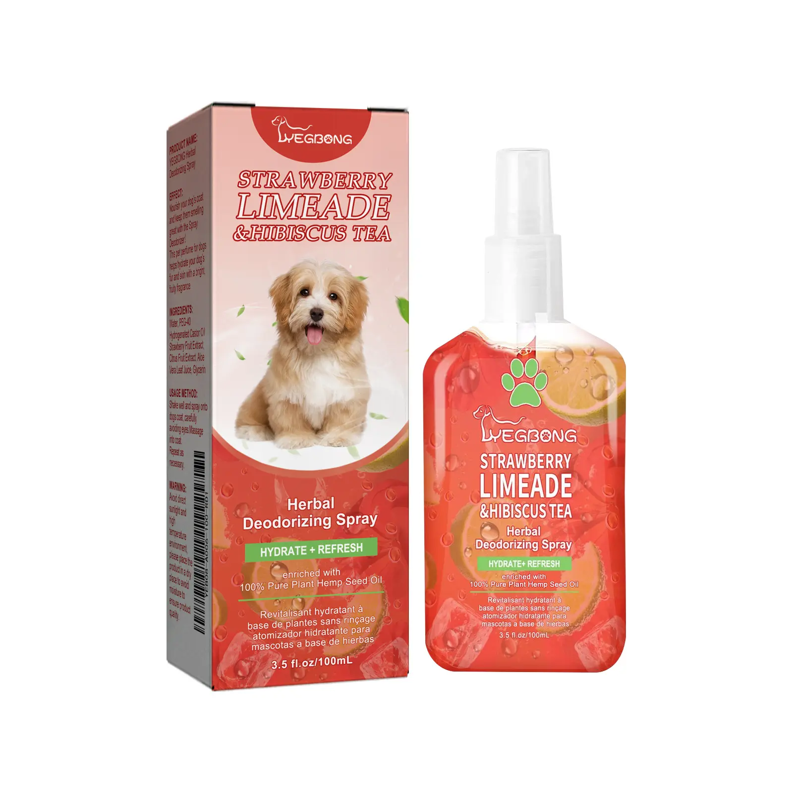 YEGBONG Pet Odor Removal Deodorant Spray Indoor Deodorizer for cats dogs Deodorizer for Staying fragrant refreshing urinating
